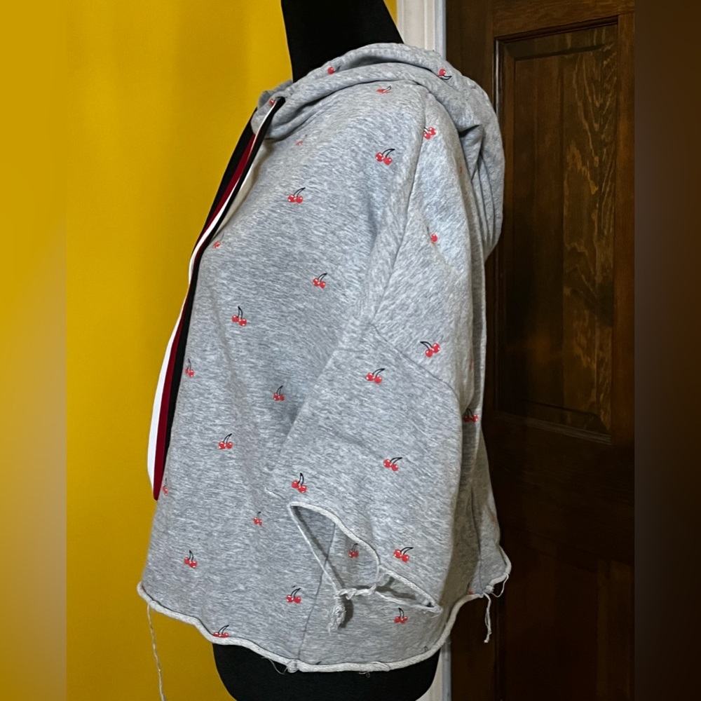 NWOT BETSEY JOHNSON Performance Cherry Cropped Hoodie